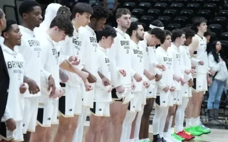 Bryant Faces Stonehill Tuesday Night at Chace, 6 PM