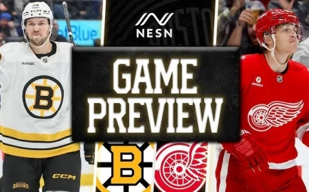 Bruins vs. Red Wings Tonight: Rematch in Detroit, Puck Drop Time, Lineup Notes, and What Matters Most