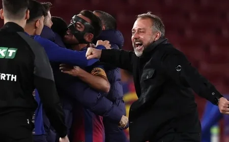 Hansi Flick Celebrates Barcelona’s Impressive Victory Against Atletico Madrid