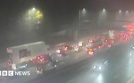 Multi-Vehicle Crash Partially Closes M25 in Hertfordshire