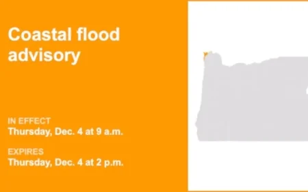 Clatsop County Coast Faces Coastal Flood Advisory on Thursday