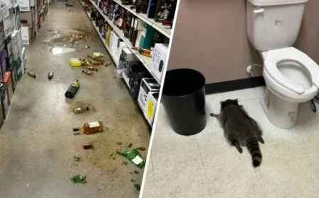 Intoxicated Raccoon Collapses on Virginia Liquor Store Floor