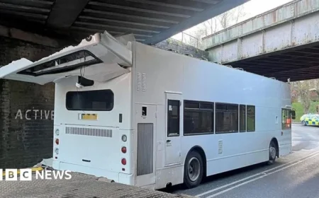 Coppull Bridge Collision Tears Roof Off School Bus, Injuring Children