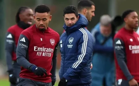 Gabriel Jesus Nears Arsenal Return; Arteta Cautious on Timing