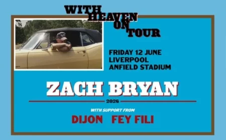 General Ticket Sales for Zach Bryan at Anfield Start Friday