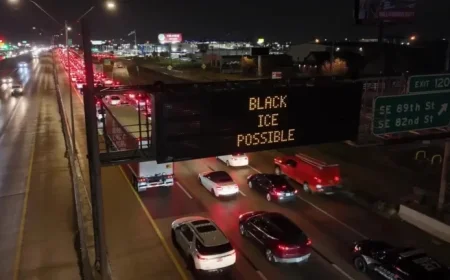 Ice and Freezing Rain Disrupt Travel in Oklahoma City