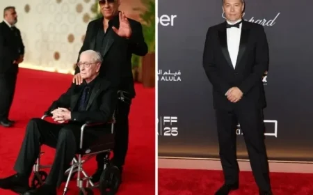 Vin Diesel Escorts Michael Caine on Red Sea Film Festival Red Carpet