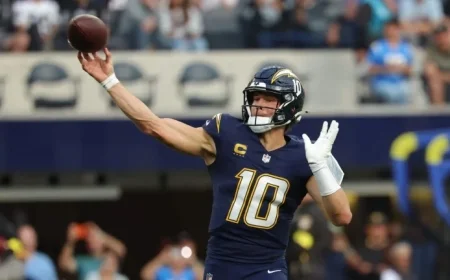 Chargers OC Greg Roman Confident Justin Herbert Will Face Eagles