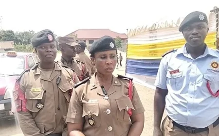 GNFS Trains Kwabre East Children in Fire Safety for Christmas