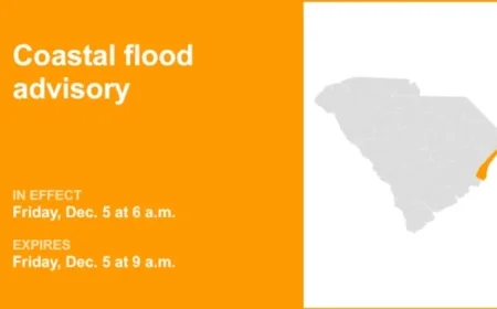 Myrtle Beach and Georgetown Face Coastal Flood Advisory Until Friday Morning