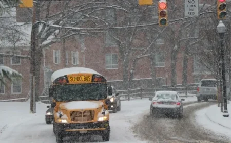 Arlington Public Schools Delayed Two Hours Due to Snowfall