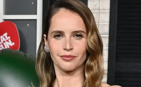 Felicity Jones Shares Holiday Stress Tips with Charles Guard and Their Kids