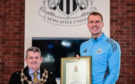 Dan Burn Honored with Freedom of Blyth for 2025 Newcastle United Brilliance
