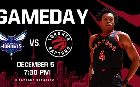 Hornets Face Raptors on December 5 Gameday