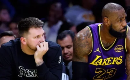James and Doncic Miss Lakers Game Against Celtics