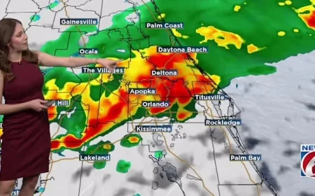 Cold Front Delivers Heavy Rain to Central Florida Before Temperature Drop