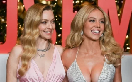 Sydney Sweeney Wears Miu Miu, Amanda Seyfried Shines in Versace at ‘Housemaid’