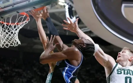 Cameron Boozer Leads No. 4 Duke to 66-60 Victory over No. 7 Michigan State