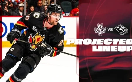 Flames vs. Mammoth: Predicted Starting Lineup Revealed