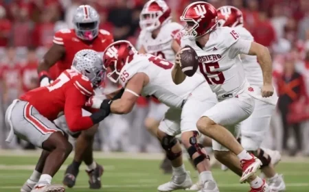 Indiana Leads Ohio State 13-10 in Big Ten Championship Updates