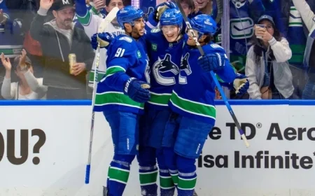 Raty’s First 3-Point Game Leads Canucks to Break 4-Game Losing Streak