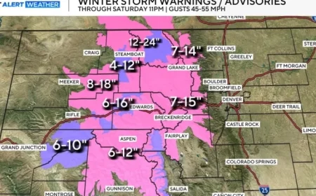 Colorado Mountains Brace for Major Winter Storm Saturday