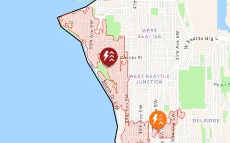 West Seattle Power Restored After Five-Hour Outage; Junction Tree Fallen