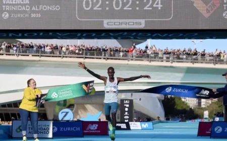 John Korir, Joyciline Jepkosgei Triumph at 2025 Valencia Marathon; Alex Yee Places 7th