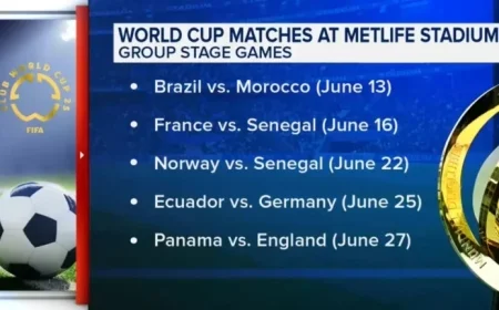 MetLife Stadium Hosts 2026 FIFA World Cup: Match Dates and Teams Announced