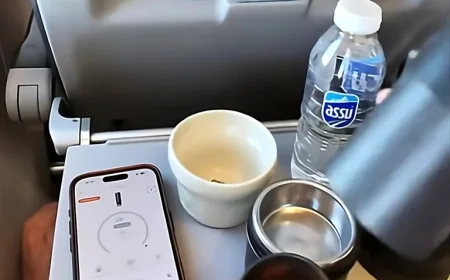 Passenger Transforms Economy Seat into Espresso Bar: Creative or Controversial?