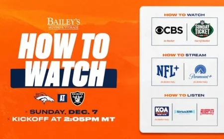 How to Watch Denver Broncos vs. Las Vegas Raiders in Week 14