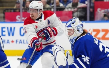 Hildeby Shines as Maple Leafs Secure Point in Montreal Rematch