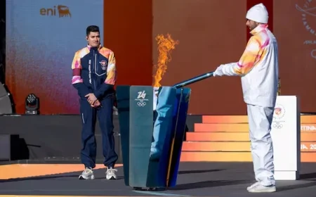 Summer Olympians Launch Torch Relay for Milan Winter Games Countdown