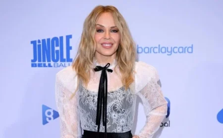 Kylie Embraces Christmas Spirit at Star-Studded London Gala