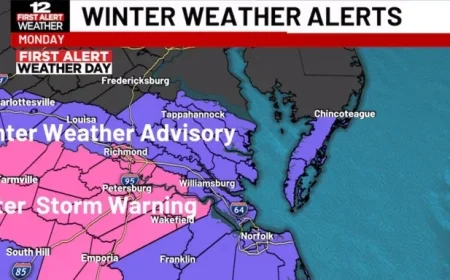 Monday Snow Storm Prompts First Alert Weather Warning
