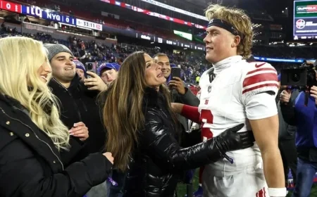 Model’s Appearance at Giants vs Patriots Sparks Jaxson Dart Romance Rumors
