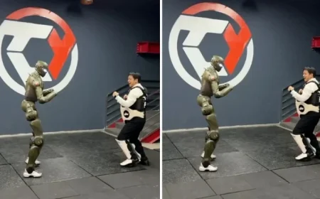 EngineAI CEO Hit by T800 Humanoid to Dispel CGI Speculations