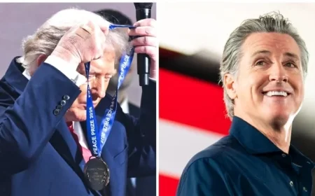 Gavin Newsom Ridicules Trump with Fabricated Peace Prize
