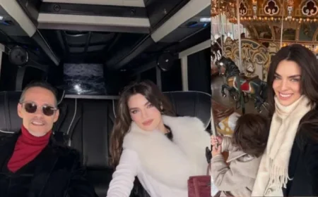Nadia Ferreira Celebrates Family Christmas in New York