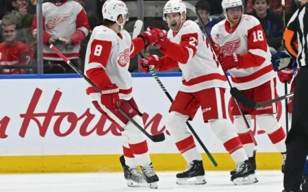 Red Wings’ James van Riemsdyk Achieves Career Milestone Against Canucks