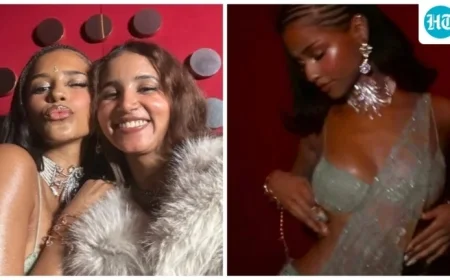 Tyla Dazzles in Hand-Stitched Saree Look by Nancy Tyagi in India