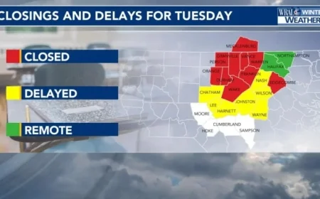 Wake and Durham Schools Close Tuesday Due to Winter Weather