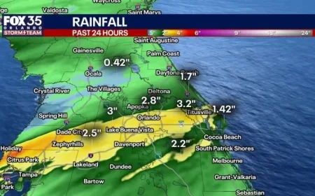 Orlando and Central Florida Rainfall Totals Revealed