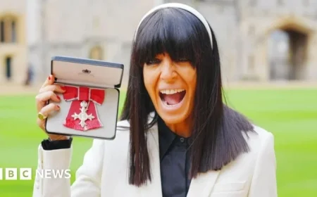 King Awards Claudia Winkleman MBE at Windsor Castle Ceremony