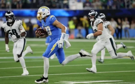 Justin Herbert Leads Chargers to Victory Over Eagles with Bold Play