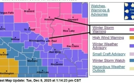 Winter Storm Warnings Issued for Northeast Twin Cities