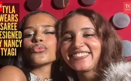 Tyla Embraces Desi Style with Nancy Tyagi’s Stunning Saree Creation