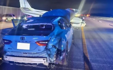 Plane Crash-Lands on Toyota on Florida Freeway After Engine Failure