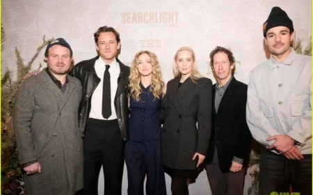Amanda Seyfried, Lewis Pullman Share Fist Bump at NYC Screening of ‘The Testament of Ann Lee’