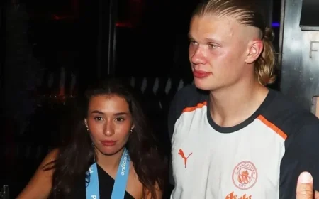 Erling Haaland’s Girlfriend’s Three-Word Remark Stirs During Man Utd Match
